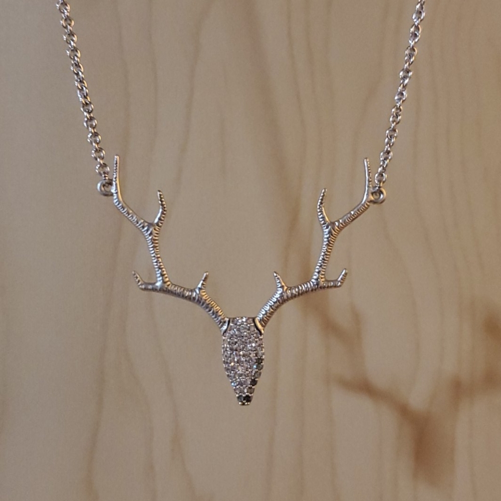 Swarovski Crystal Stag Necklace